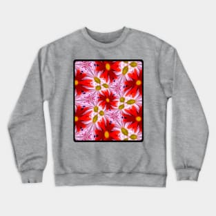 Beautiful Red Aster Patterns Crewneck Sweatshirt